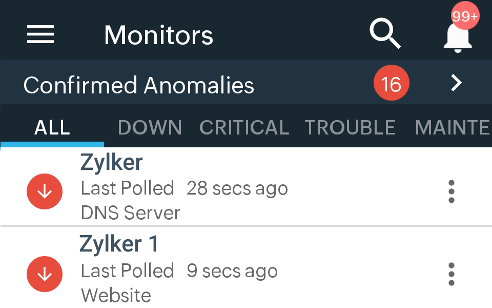 Track the availability of your monitors Track the availability of your monitors