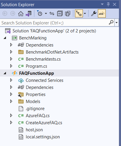 Visual Studio 2022 Solution Explorer 