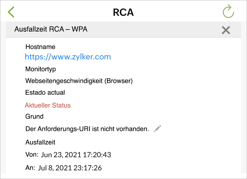 Performance Analysis using RCA reports