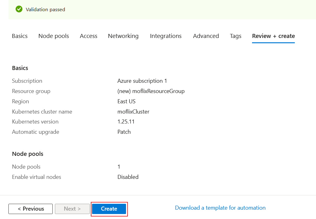 Creating the Kubernetes cluster