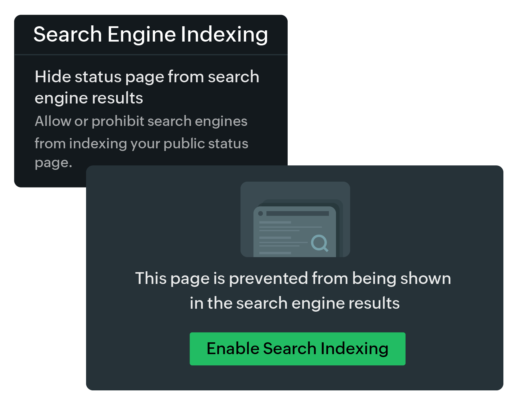 Disable Google indexing