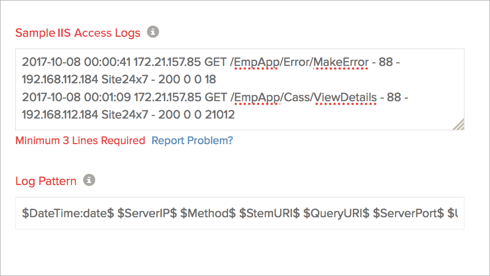 Field Split of IIS Logs