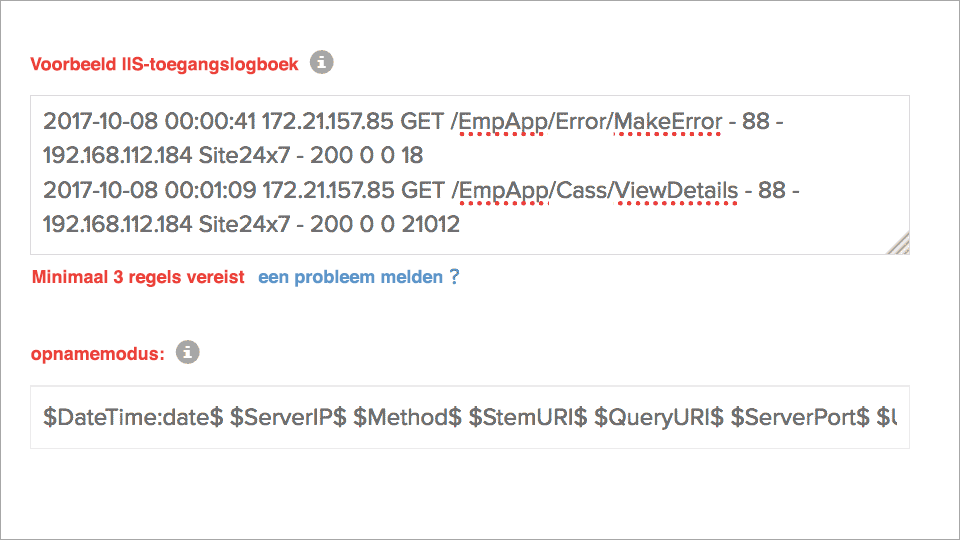 Field Split of IIS Logs