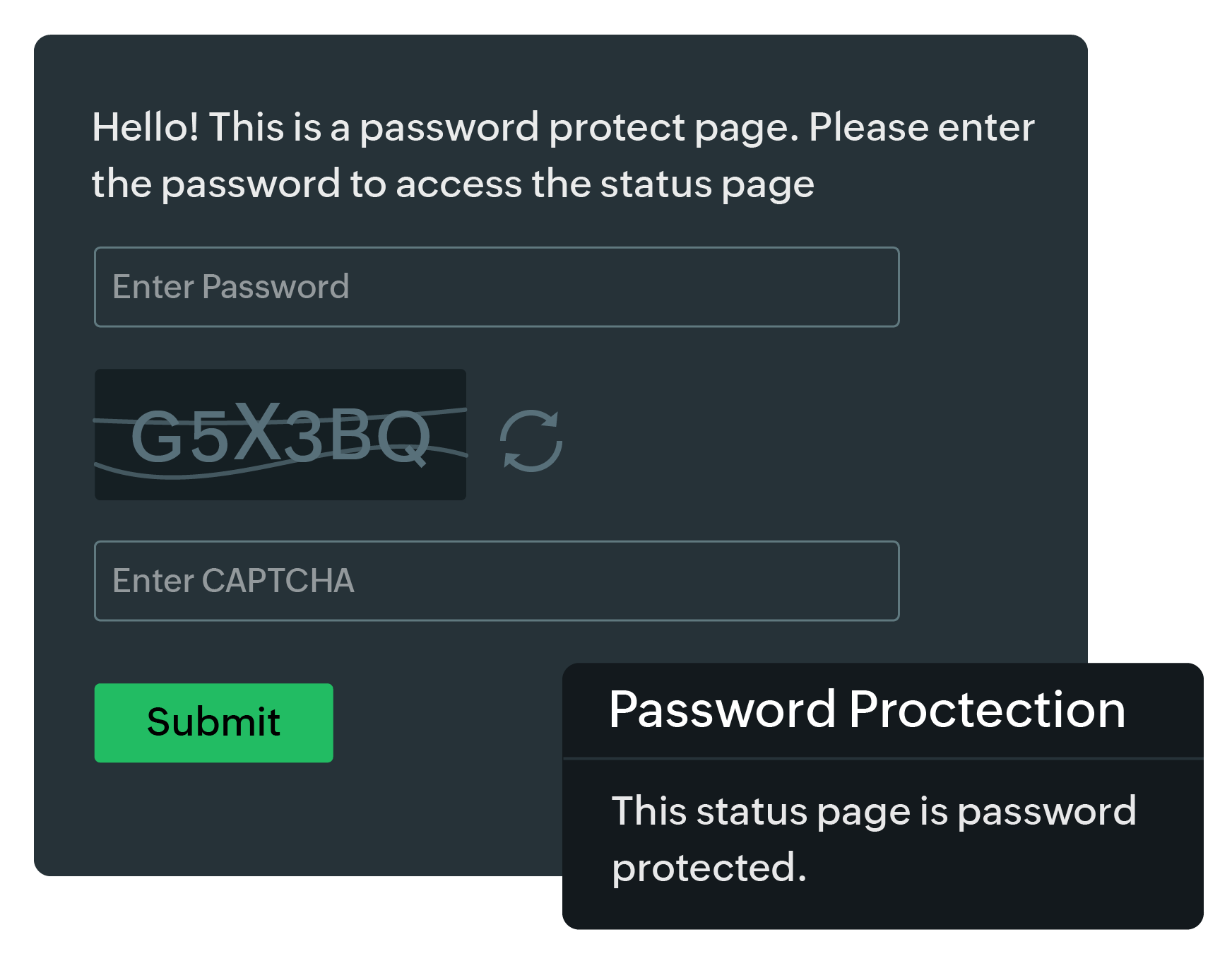 Secure with a password