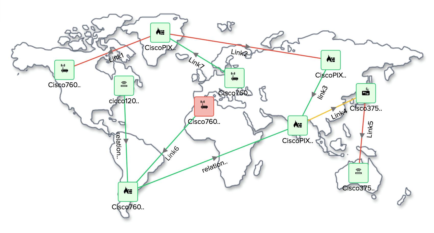 Create network schema with topology maps
