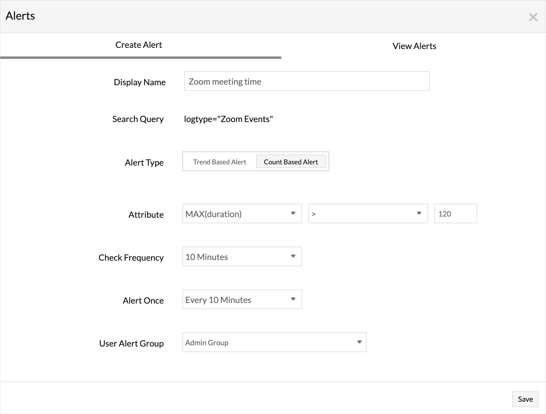 Instant alerts on Zoom usage and anomalies